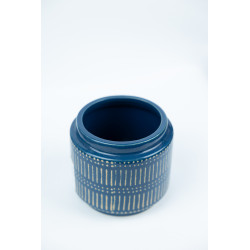 Vaso Cerâmica Azul