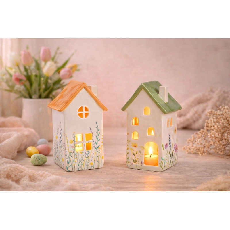 Porta-Velas Cerâmica