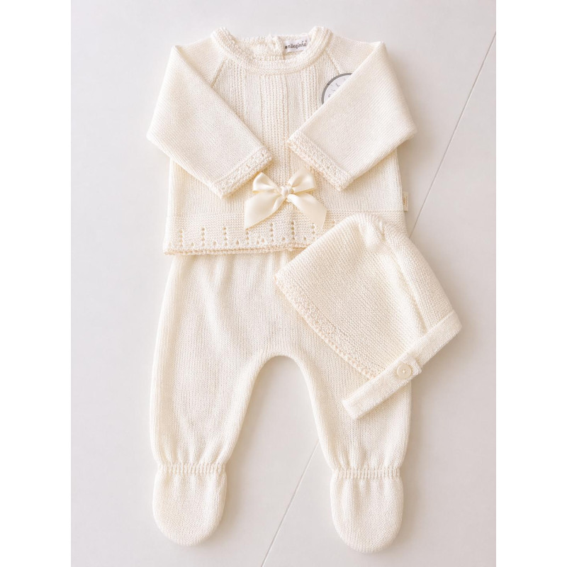 Conjunto 3 peças malha pérola